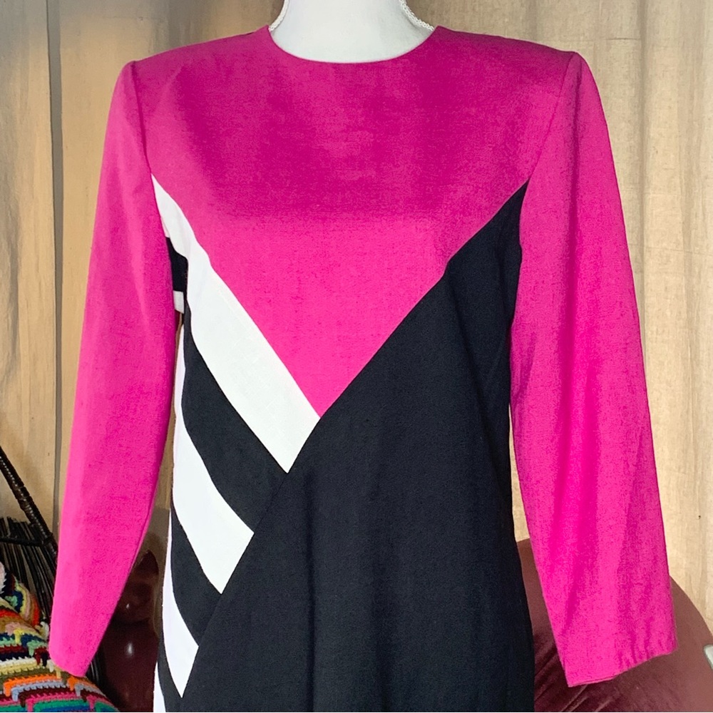 80s Color Block Dress